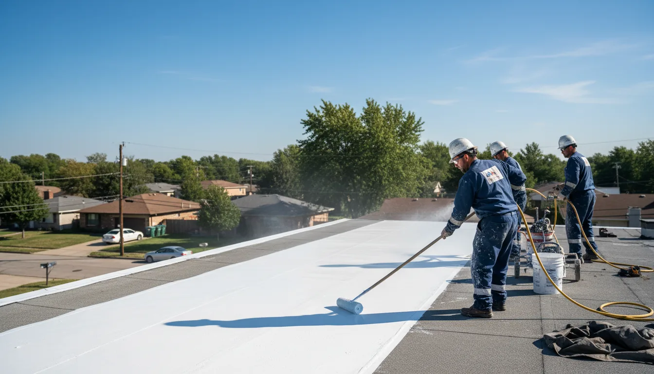 Commercial roof coating in Highlands, TX near me